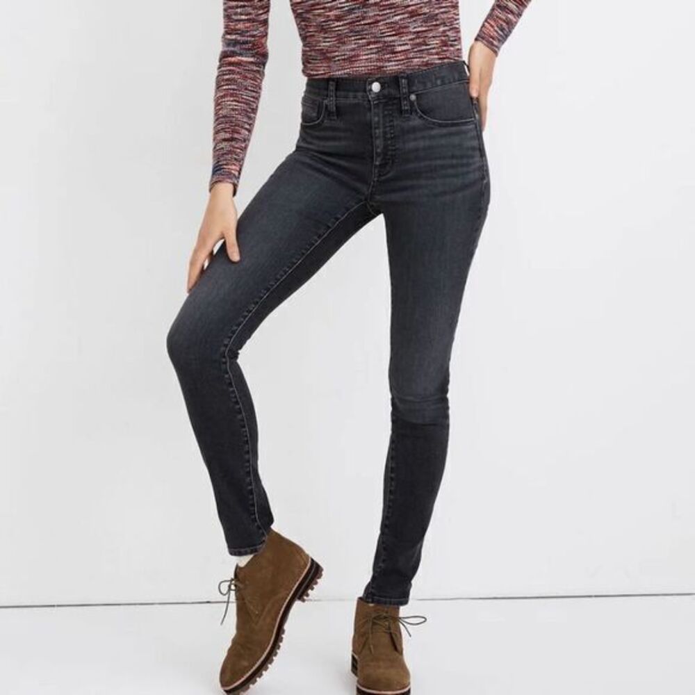 Madewell Women's 9" Mid-Rise Skinny Jeans Clarksville Wash‎ Gray Size 27